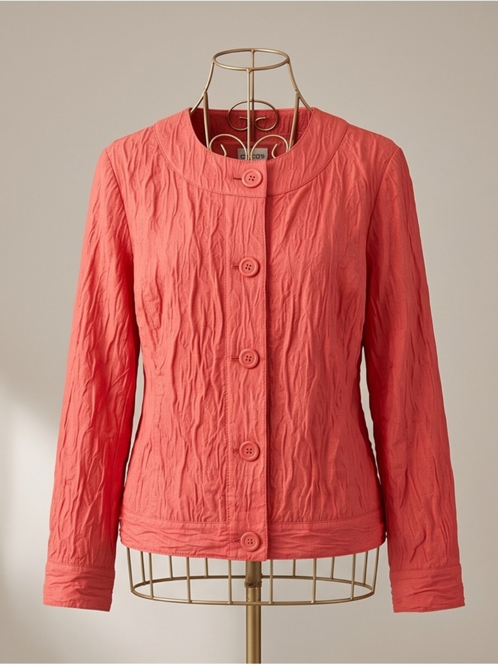 Pretty pre-owned CHICO'S Full Sleeves Jacket, Polyester/Spandex/Rayon (size 0)